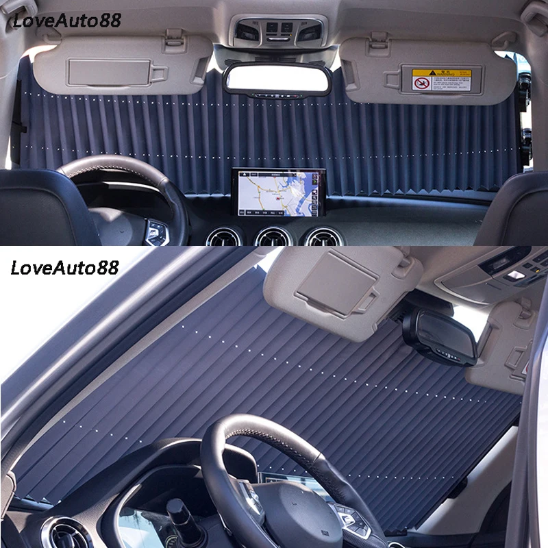 

For Honda Civic 2017 2018 Front Rear Sunshade Cover Window Covers Automatic retractable Auto UV Protection Windshield Sun Shade