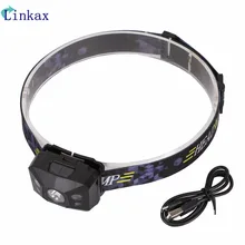 Сенсор фар индукции USB кабель Перезаряжаемые фонарик Lanterna головной свет лампы факел 3 Вт кемпинг фары