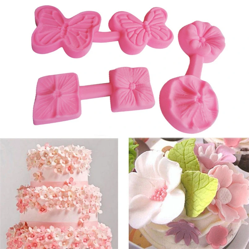 

New Silicone 3D Flower shape Fondant Cake Chocolate Sugar Mould Mold Tools Dropshipping #4D21