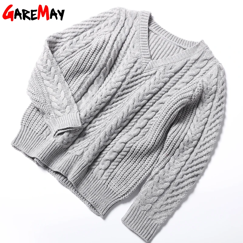 Women Sweaters And Pullovers Long sleeve Knitted White Sweater Women's Female Winter V Neck Sueter Mujer Pull Femme 2018 GAREMAY Women Sweaters And Pullovers Long sleeve Knitted White Sweater Women's Female Winter V Neck Sueter Mujer Pull Femme 2018 GAREMAY