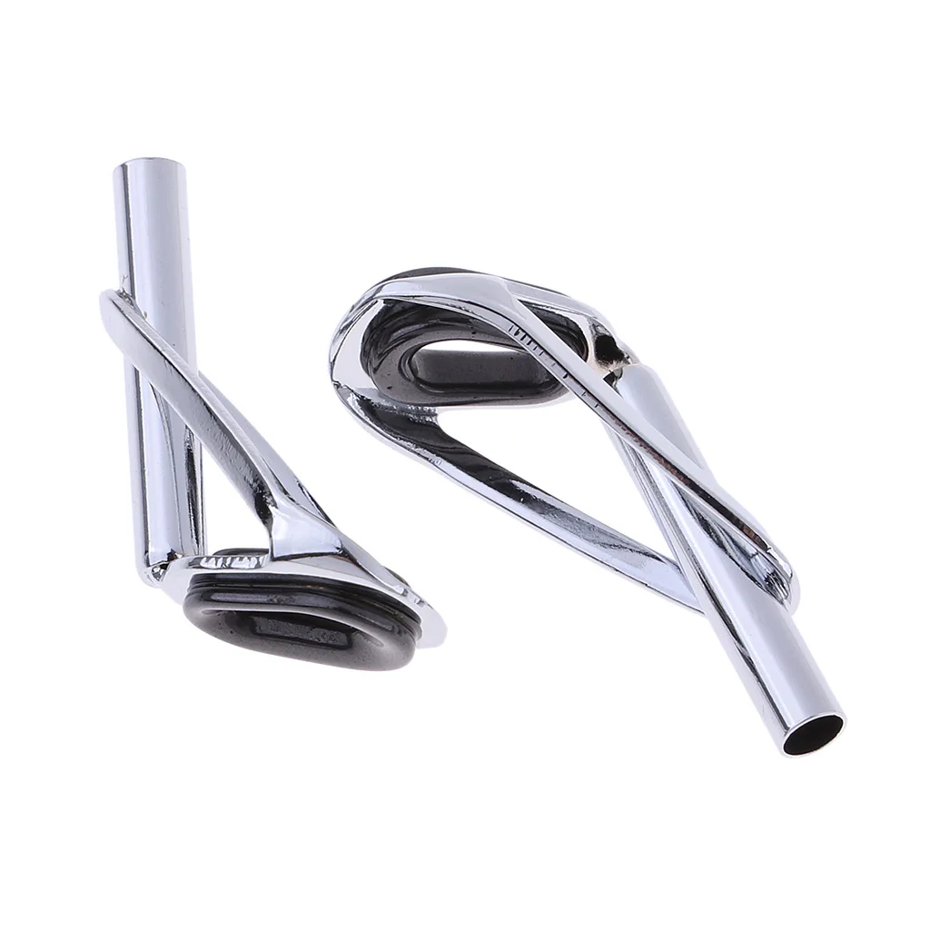 Perfeclan 5pcs Solid Fishing Top Rings Rod Pole Repair Kit Line Guides Eyes Spinning Casting Fishing Rod Guides Tip