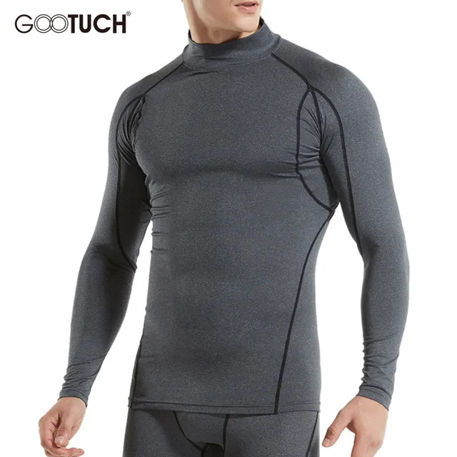 2018 winter plus size thermal underwear shirts men stretch mens plus size thermal shirts