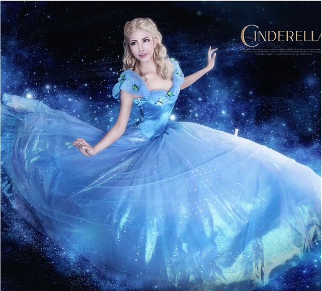hot movie cinderella dress adult princess cinderella costume halloween costume for women evening party long blue - Blue Halloween Dress hot movie cinderella dress adult princess cinderella costume halloween costume for women evening party long blue - Blue Halloween Dress