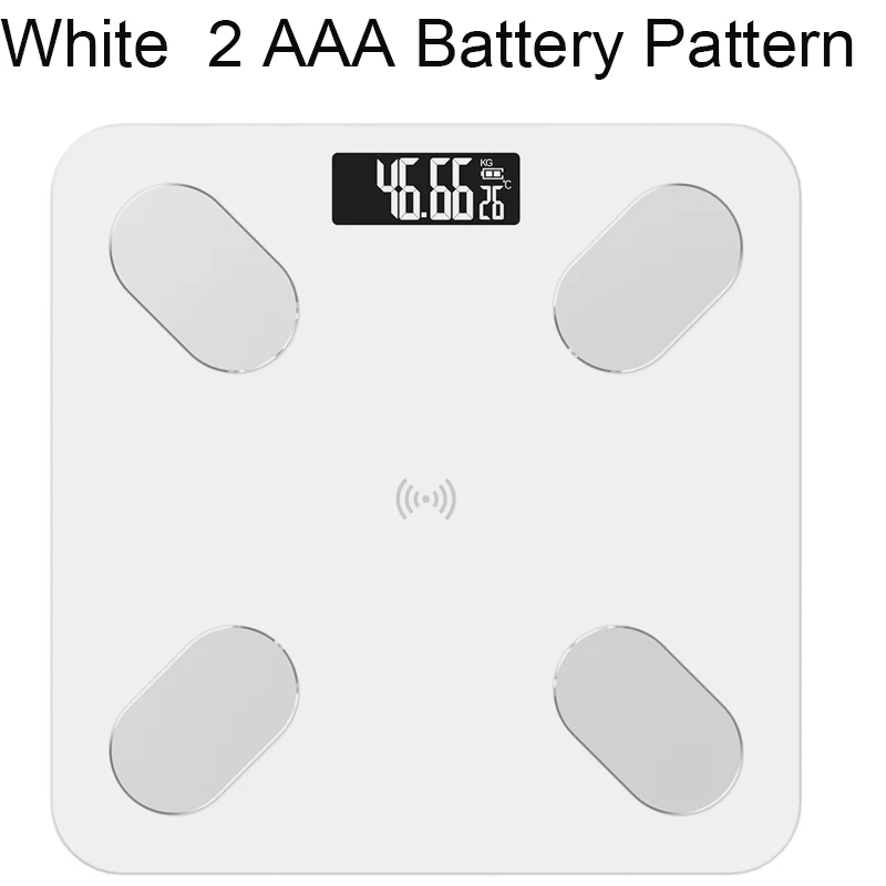 Весы для жировых отложений, напольные, умные, электронные, цифровые весы для ванной, Bluetooth, приложение для Android или IOS, ЖК-дисплей - Цвет: Battery Type
