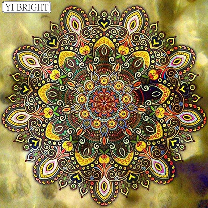 Diy Diamond Painting Cross Stitch Flowers Colorful Mandala Diamond Mosaic Full 3d Embroidery Decoration Handmade Gift Lk1 Diamond Painting Cross Stitch Aliexpress