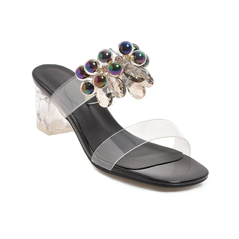 WETKISS High Heels Slippers Woman Open Toe Footwear Transparent Pvc Slides Shoes Female Crystal Mules Shoes Women Summer 2019 WETKISS High Heels Slippers Woman Open Toe Footwear Transparent Pvc Slides Shoes Female Crystal Mules Shoes Women Summer 2019