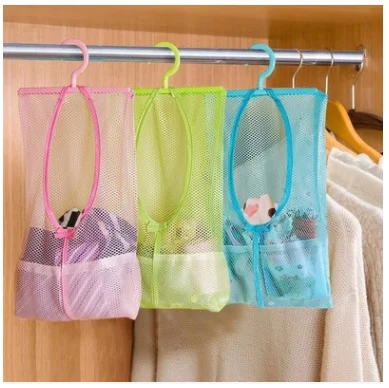 

Multi-purpose Space Saving Hanging Mesh Bags Clothes Organizer For Bedroon Bathroom Home Storage Organization Storage Bags
