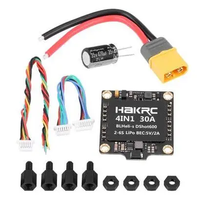 HAKRC 15A 20A 30A 40A 50A 4в1 50A 3-6S BLHeli_32 5V 3A BEC Dshot1200 Мини Размер ESC для DIY квадрокоптера FPV гоночный Дрон - Цвет: 30A ESC