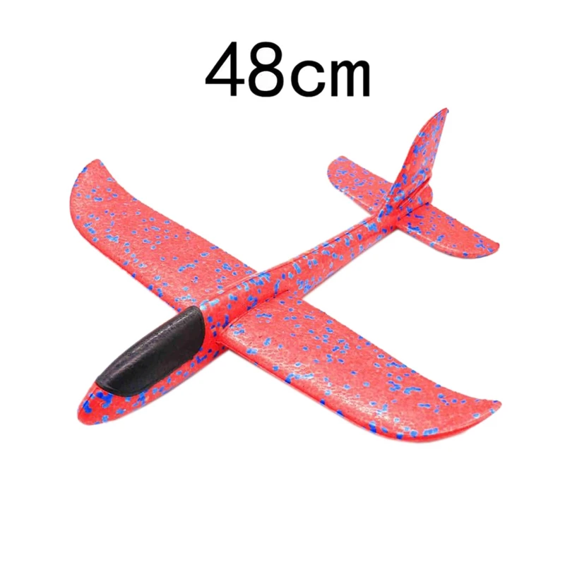 48 см ручной бросок освещение Летающий Plane Самолет светится в темноте игрушки самолет из пенопласта модель светодиодная вспышка игры