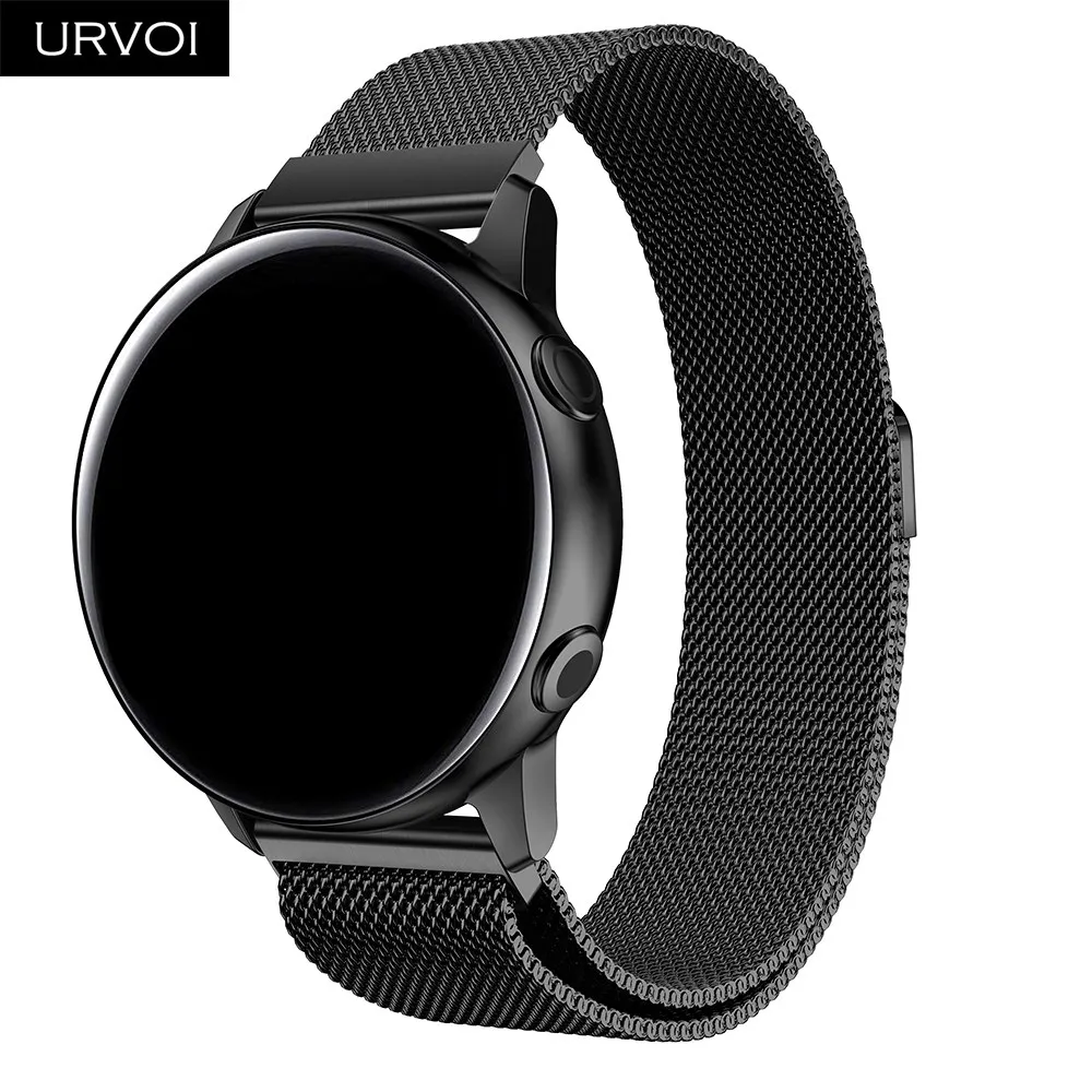 URVOI Миланская петля для Galaxy watch активный ремешок для Galaxy watch нержавеющая сталь Магнитная Регулируемая пряжка с адаптером