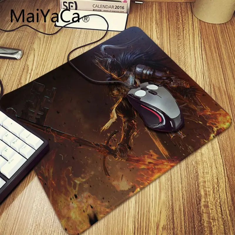 Нескользящий ПК Maiyaca 3 огня дизайн сделай сам игровой коврик для мыши ноутбука