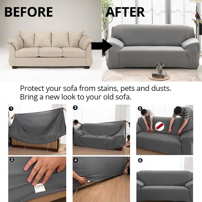funda de sofa elastica universal para sala de estar funda de sofa seccional para el hogar funda de sofa elastica de 1 2 3 4 asientos