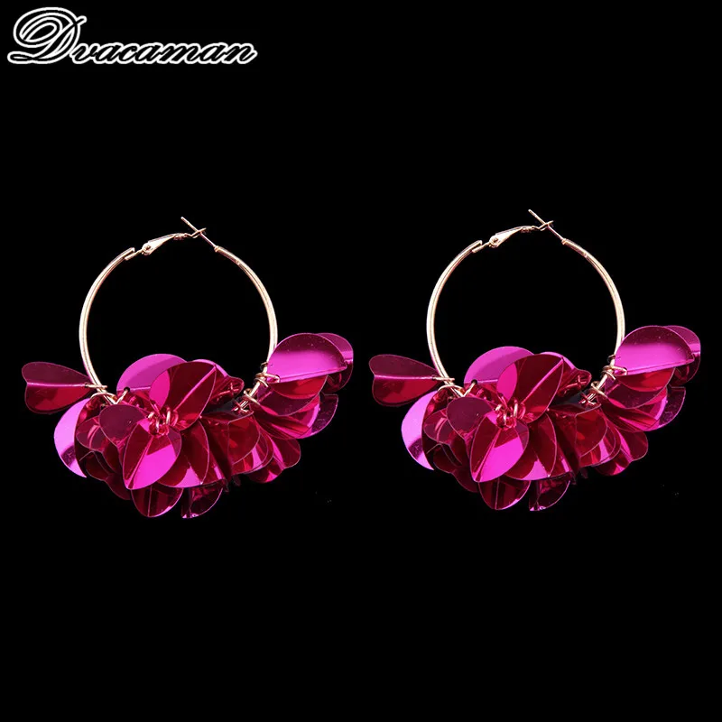

Dvacaman New Fashion Multicolored Beads Round Hoop Earrings For Women Trendy Bohemian Charm Statement Earrings Jewelry Wholesale