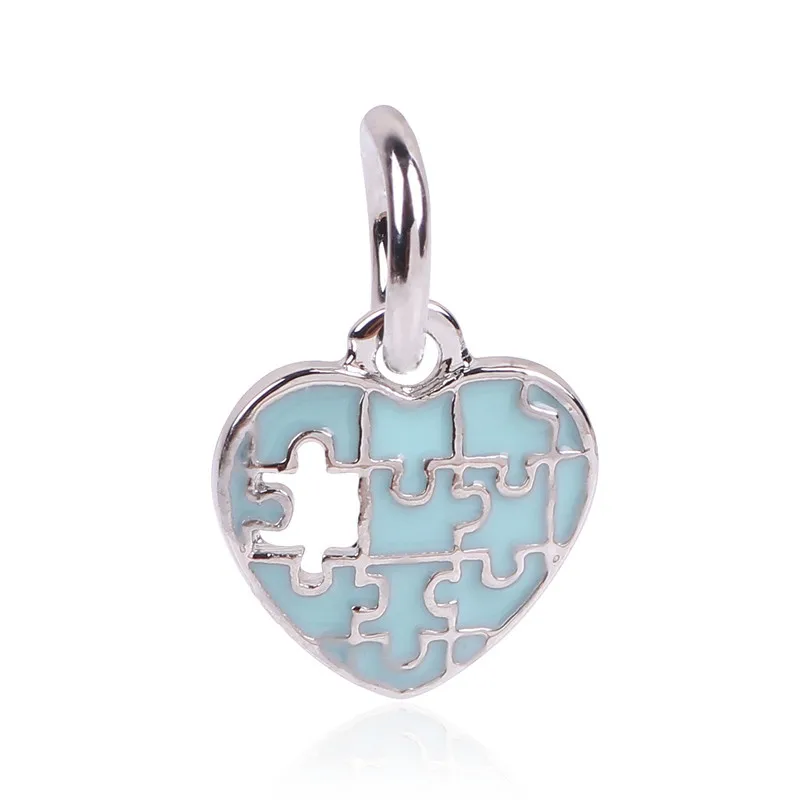 Free Shipping 1pc Puzzle Heart Charm Bracelet Dangle Love Pink Free Shipping 1pc Puzzle Heart Charm Bracelet Dangle Love Pink Crystal Charms Fits Pandora Bracelets In Beads From Jewelry Accessories On Aliexpress