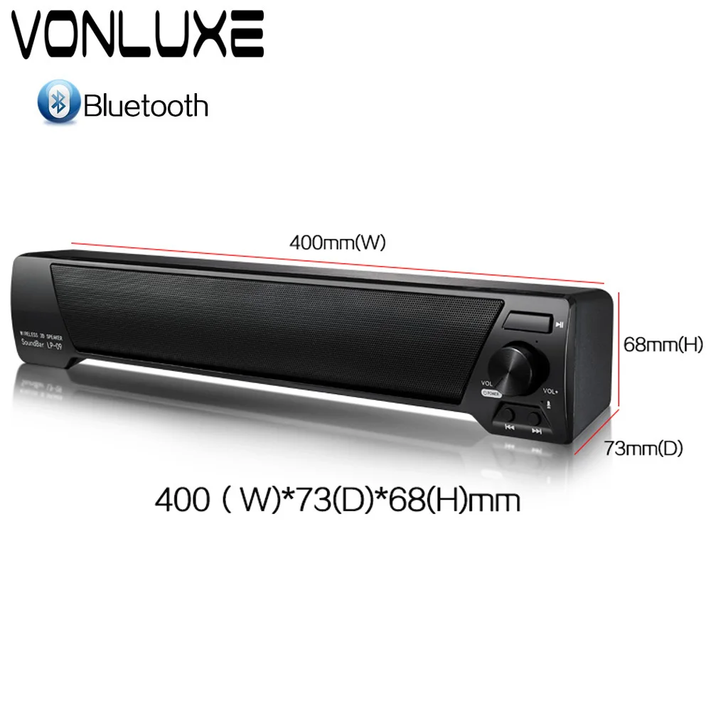 Sound Bar Wireless Subwoofer Bluetooth Speaker 10W Small TV Soundbar