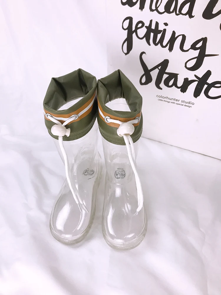 Only Jime/Новинка года; прозрачная обувь; ПВХ; модная водонепроницаемая обувь для дождливой погоды для детей; детская обувь; резиновые сапоги