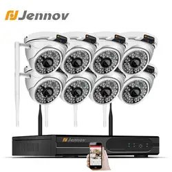 Jennov 2MP 1080 P NVR Wi-Fi товары теле и видеонаблюдения беспроводной CCTV камера 8CH открытый водостойкий IP 66 HD Home Security