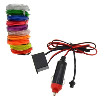 

Car inverter EL Wire Neon Glowing Strobing Electroluminescent Halloween Christmas Dance Party Car Decor Led strip Neon Light