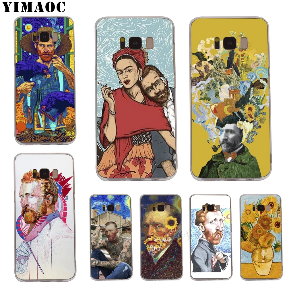 YIMAOC Vincent Willem van Gogh Soft Case for Galaxy j3 j5 j6 j7 A5 2016 2017 A6 A9 2018 Note 8 9 S7 edge S8 S9 S10 Plus S10e |