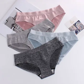 

Sexy Ladies Panties One piece Seamless Cotton Ice Silk Underwear Female Sense Close-Fitting Elastic Breathable Ladies Briefs