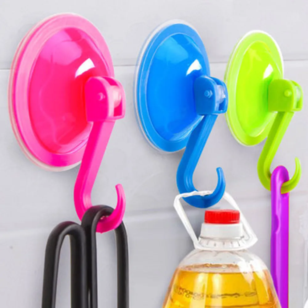 

Oversized Powerful Vacuum Strong Transparent Suction Cup Creative Wall Hook Free Seamless Nail Hook Hanger For Kitchen 0.779