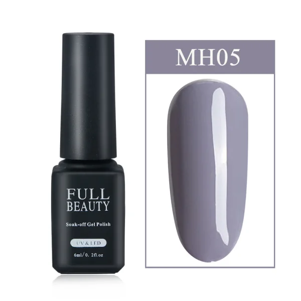 6ml Soak Off Grey Gel Polish Nail Art Lacquer Long Lasting Nude Pink Hybrid Gel Nail Polish Top Coat UV Gellak Manicure CH981-3 - Цвет: MH05
