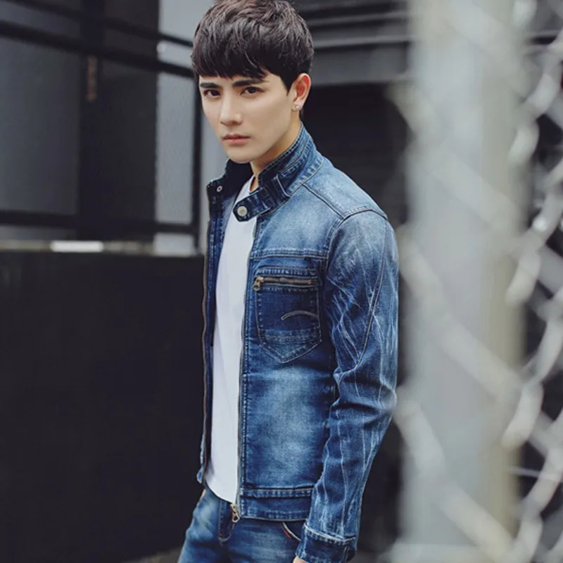 Slim Denim Pocket Coat Vintage Zip Jacket Men Casaco Masculino Turn Collar Male Denim Coat Washed Jean Jacket Clothes for Men Slim Denim Pocket Coat Vintage Zip Jacket Men Casaco Masculino Turn Collar Male Denim Coat Washed Jean Jacket Clothes for Men