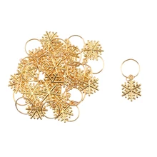 20 шт Золотое кольцо крыло Снежинка стиль кулон кольца украшения волос Зажимы головная повязка, аксессуары для волос