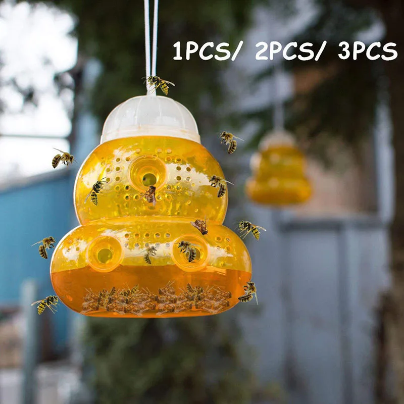 

Wasp Hornet Trap Catcher Hanging Bait Killer for Bee Yellow Jackets Hornets Bees Hogard