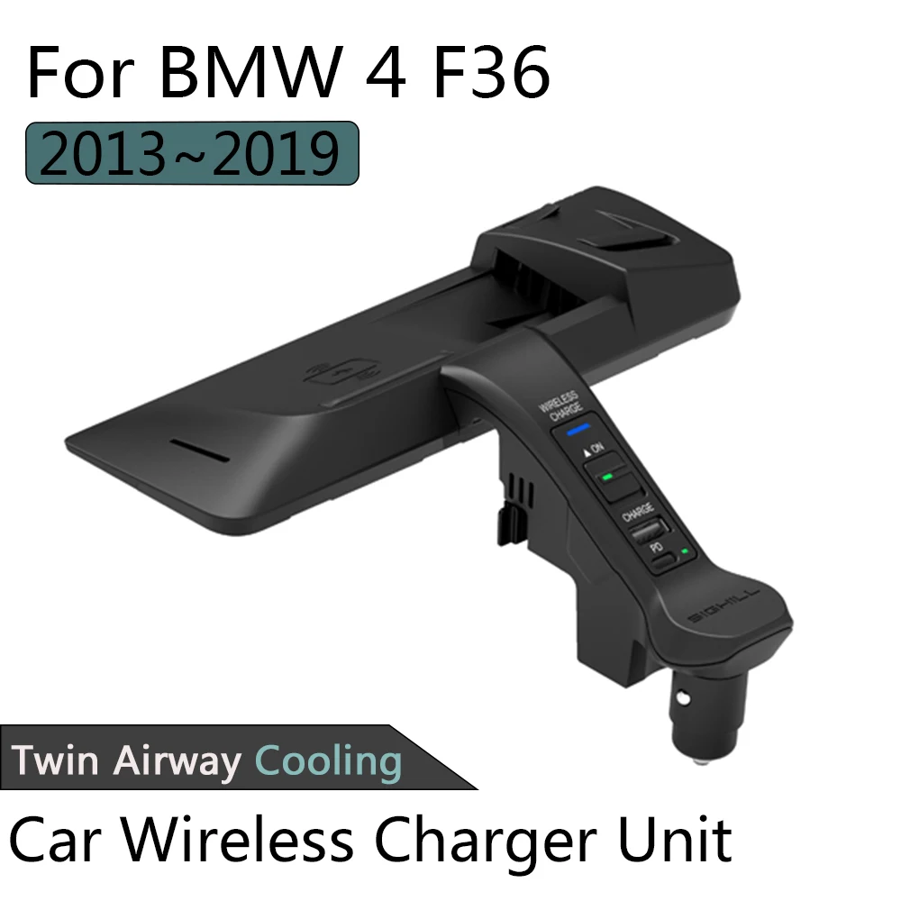 

10W Wireless Fast Charger For BMW 4 F36 2013~2019 For iphone Android Phone Car Charging Qi Plug and plag Accessories Fast