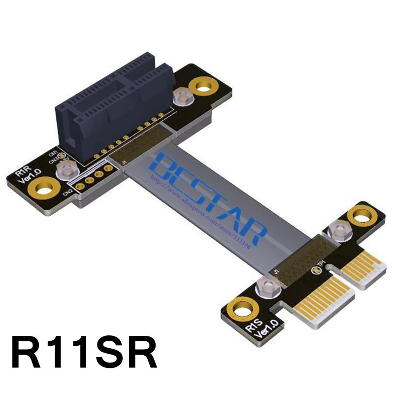 Кабель удлинитель PCIe 3 0x1 PCI Express 1 E 1x Riser card Gen3 8G/bps graphic WLAN WIFI ленточный кабель 2 см