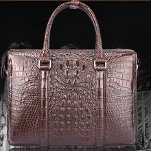Натуральная кожа крокодила кожаный портфель для ноутбука для мужчин сумка Роскошная алигатор кожаная мужская деловая сумка