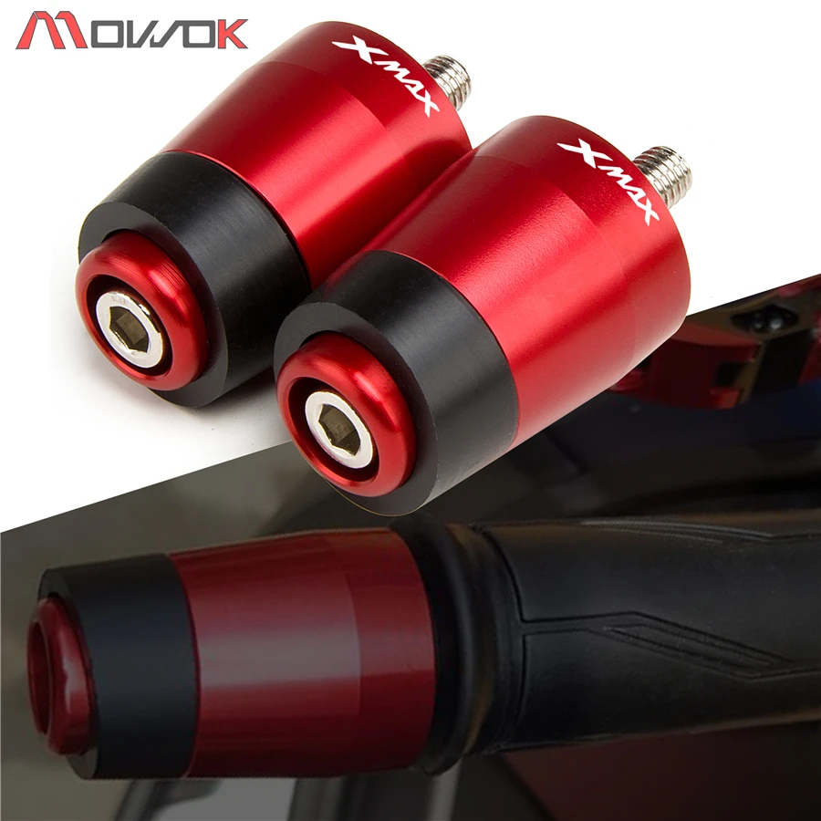 

For YAMAHA XMAX 300 X-MAX 300 2018 Motorcycle RED CNC Aluminum handle Bar Ends XMAX300 Handlebars Grips Accessories