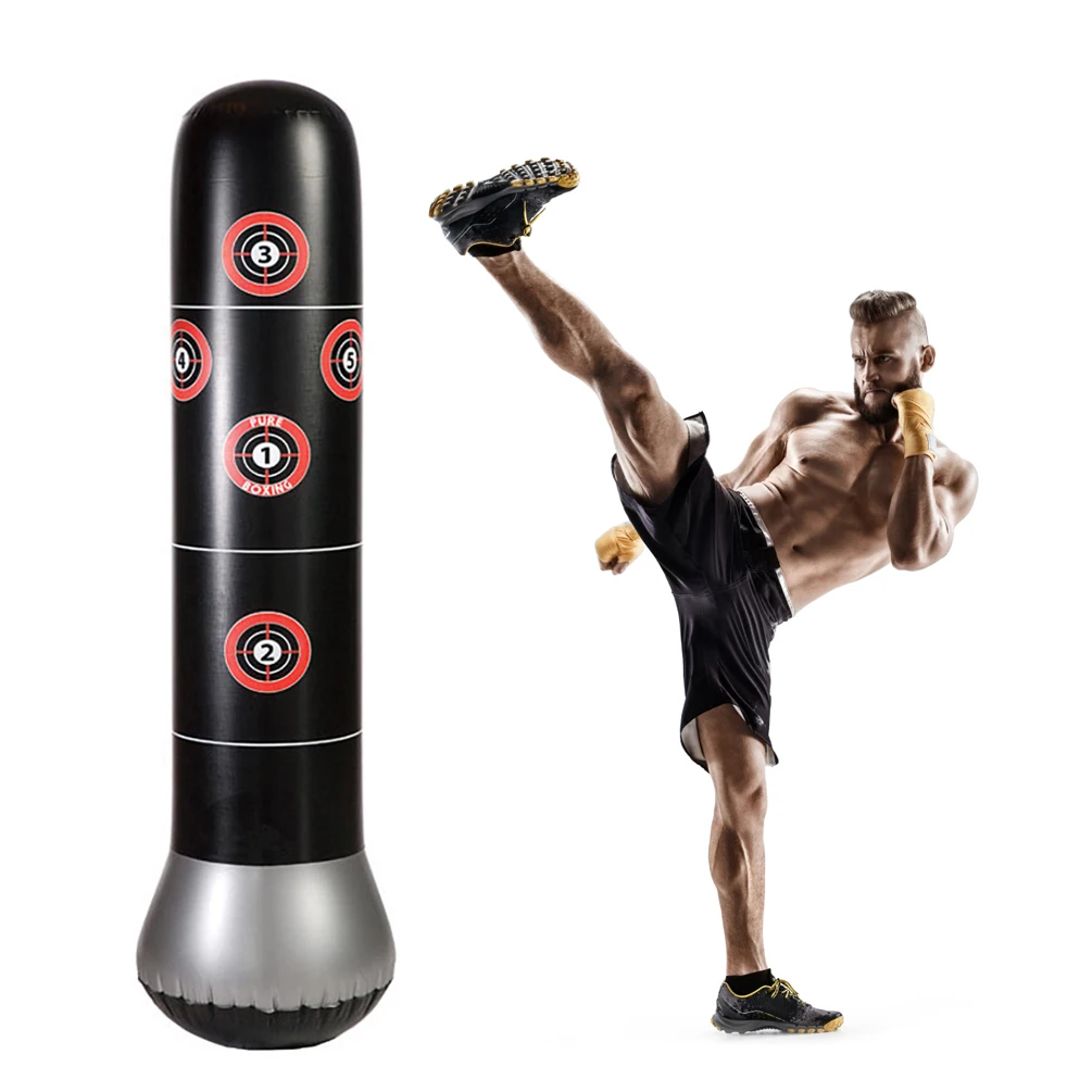 

RUNACC Fitness Punching Bags Freestanding Boxing Target Bag Inflatable Punching Tower Bag, Perfect for Children and Adults