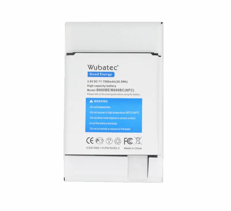 Wubatec 1x7500 мАч S4 NFC Расширенный аккумулятор для Samsung Galaxy S 4 I9500 I9502 I9505 I9508 i337 i545 Active i9295 +