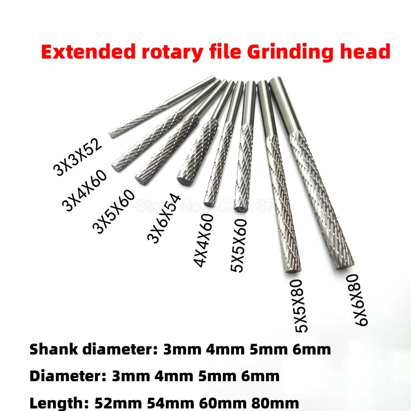 

1Pcs Carbide Rotary File Milling Shank Metal Grinding Cutter Head Burr Abrasive Wood Tools Hss Grinder Engraving