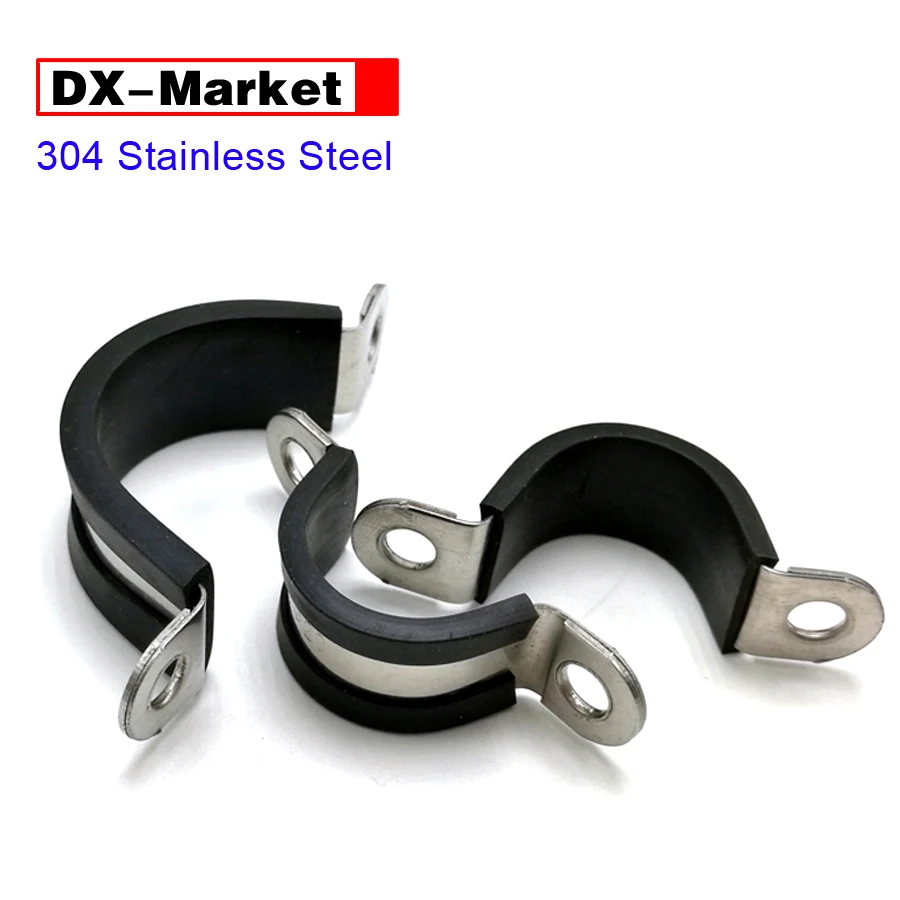 Зажим для крепления кабеля седла 6 мм 100 резиновые зажимы типа C из нержавеющей