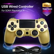 Dualshock проводной контроллер для SONY Playstation 4 консоли геймпады Поддержка вибрации Совместимость PS4/PS3/PC 8 цветов 1,8 м USB