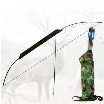 

Folding hunting bows and arrows, adult toys portable straight pull bow alloy recurve sports competitive archery equipment