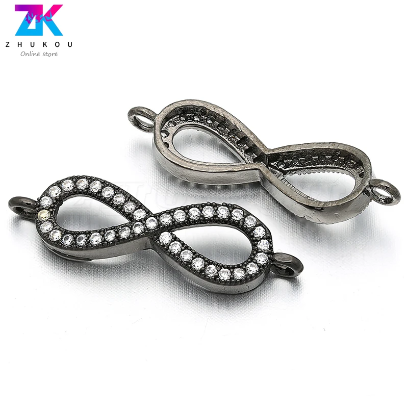 

Glittering Bowknots Charms Necklace Pendants Cubic Zirconia Connectors DIY Jewelry Findings Accessories, Model: VS20