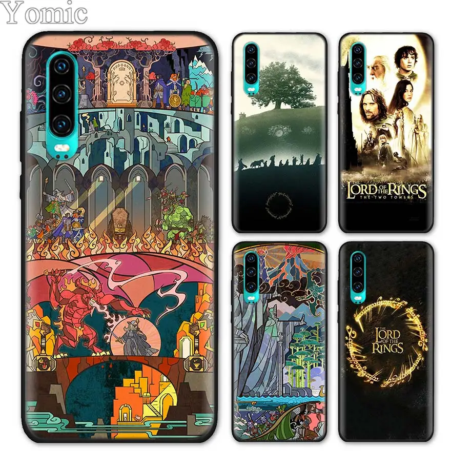 

The Lord of The Rings Hobbit Black Soft Case for Huawei P20 P30 Pro P9 P10 P20 P30 Lite P Smart Plus Mate 10 20 Lite Case Cover