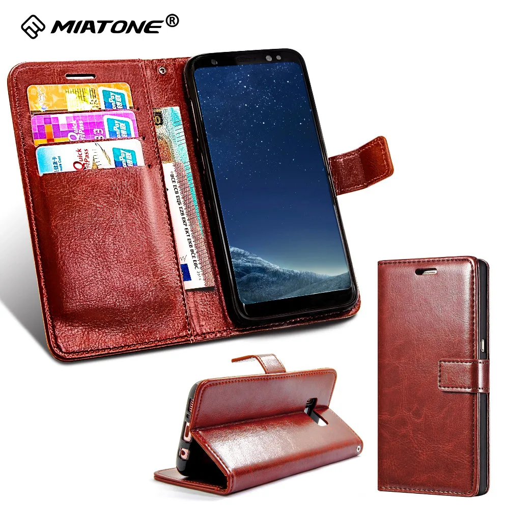 

Luxury Flip PU Leather Wallet Case for Samsung Galaxy S7 /S7 Edge With Card Slot Shock-Proof Cover Phone Cases