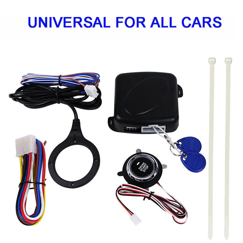 

Auto Car Alarm Engine Starline Push Button Start Stop RFID Safe Lock Ignition Switch Keyless Entry Starter Anti-theft System
