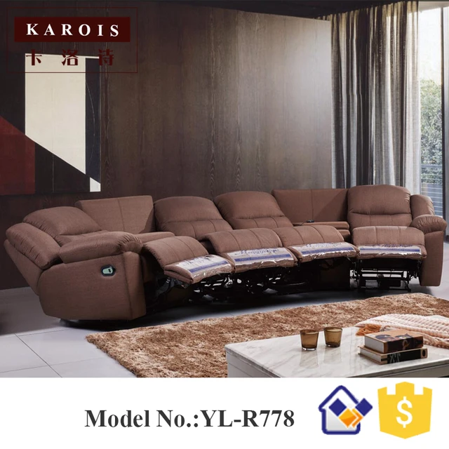 Karois R778 Home Theater Cheers Function Sofa Recliner Fabric Leather Sofa 4 Electric Recline Function 1