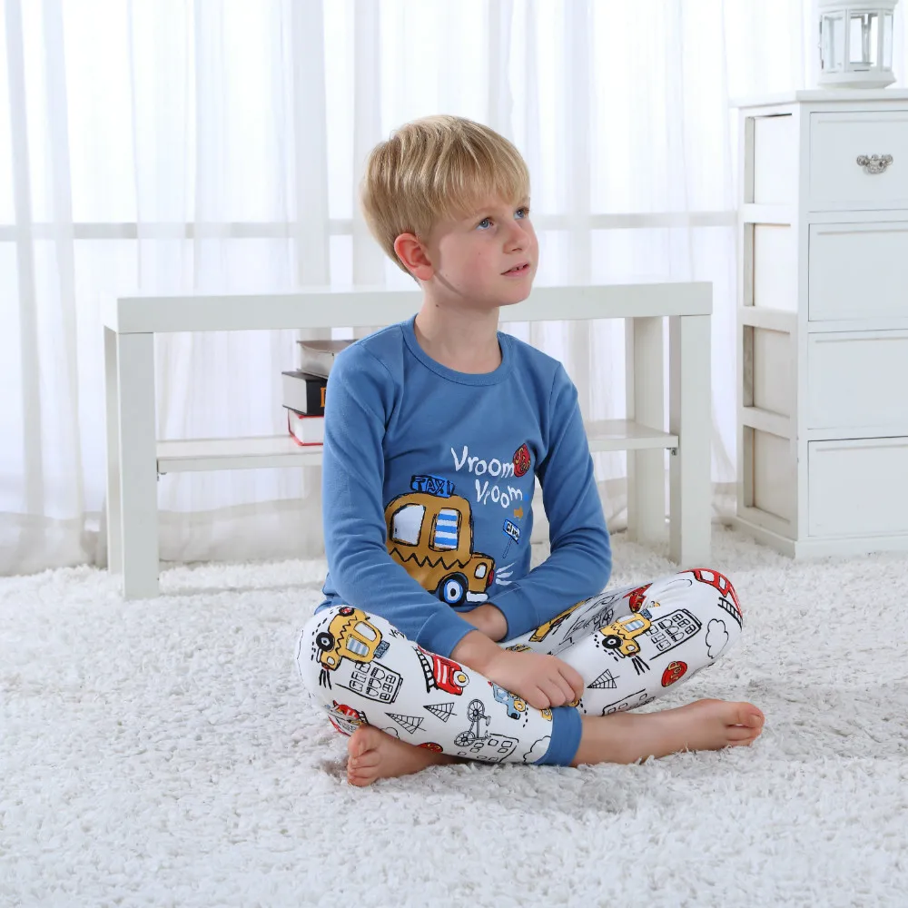 

2 Pieces Kid Short Sleeve Car Print T Shirt Top and Pants Set for Toddler and Baby Boys Clothes Toddler Boys Clothing Set