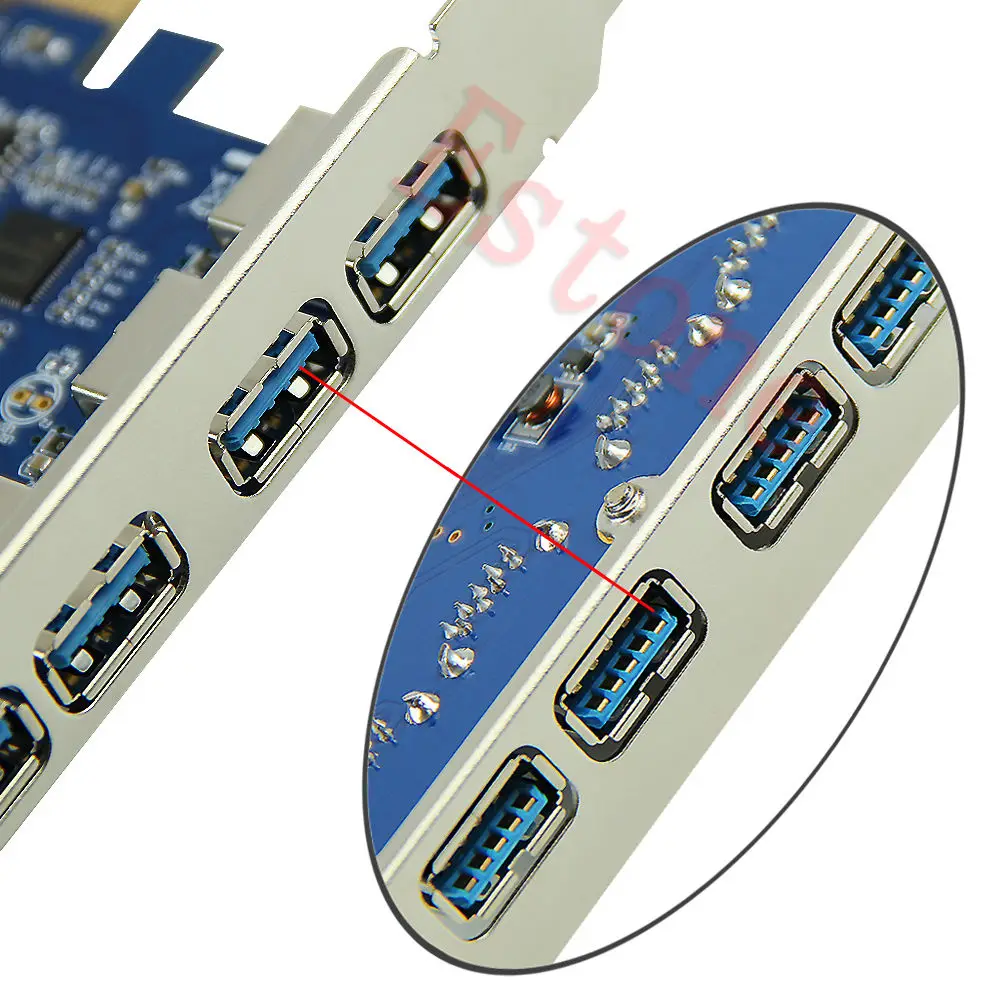 5 Порты PCI-E карта PCI Express USB 3,0+ 19 Pin разъем 4 Pin адаптер для Win