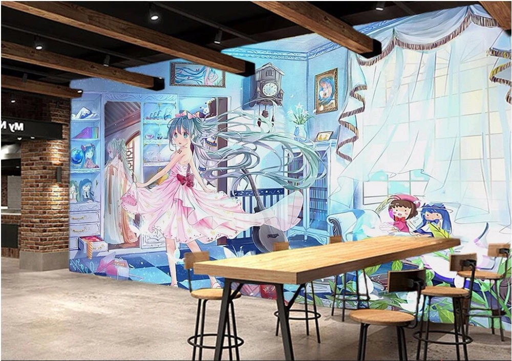 3d Room Photo Wallpaper Custom Mural Non Woven Beautiful Girl Anime And Manga Painting 3d Wall Murals Wallpaper For Walls 3 D Mural Wallpaper For Walls 3d Wall Murals Wallpaperphoto Wallpaper Aliexpress