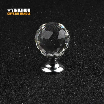 

25mm Clear Transparent Crystal Glass Knob Drawer Cabinet Furniture Accessories Hardware Dresser Computer Table Knob 10pcs/lot