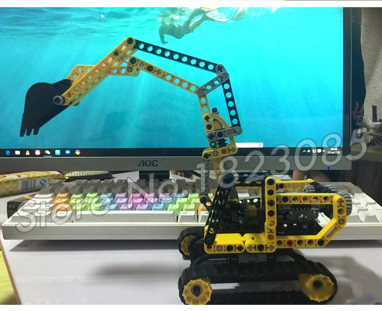 286pcs Technic Advanced Excavator Loader Engineering Truck 3359 фигурки строительные блоки игрушки Educaitonal