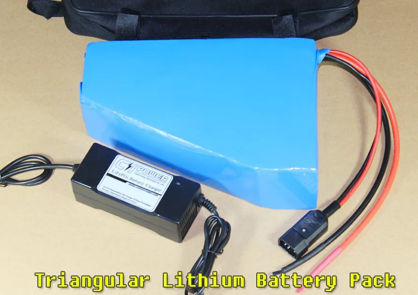 Clearance 48V Triangle lithium ion Battery Electric Bicycle battery bag 54.6v ebike Triangle battery pack 9